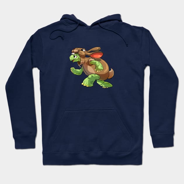 Tortoise in a Hare's Costume Hoodie by Rob Tyson